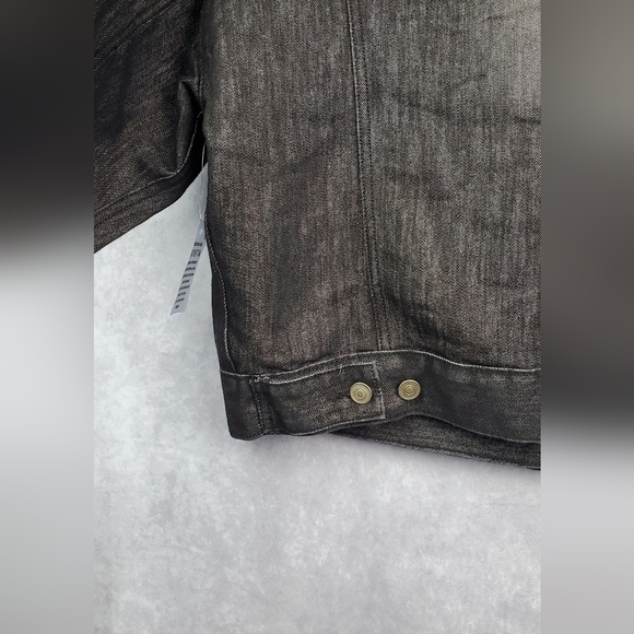 Like Love " Sew in love" Black Cropped Denim‎ Jacket Cotton Size XL - Picture 6 of 8